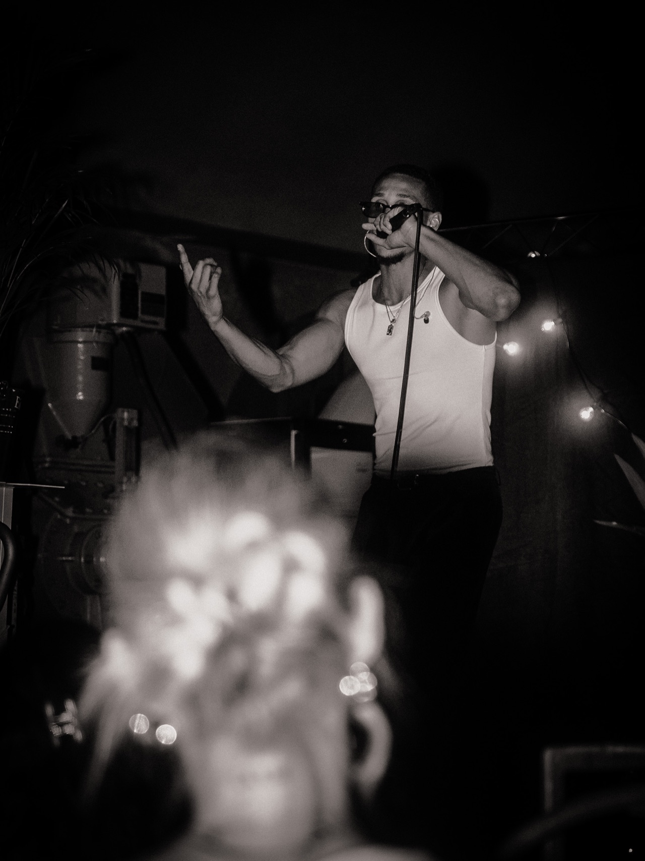SELAH on stage — the live photograph the MOTION artwork was built from